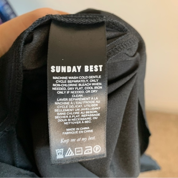 Sunday Best Aritzia Viola Midi Dress Slit Black Large - Picture 7 of 11